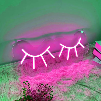 Eyelashes Neon Sign Custom Led Neon Signs