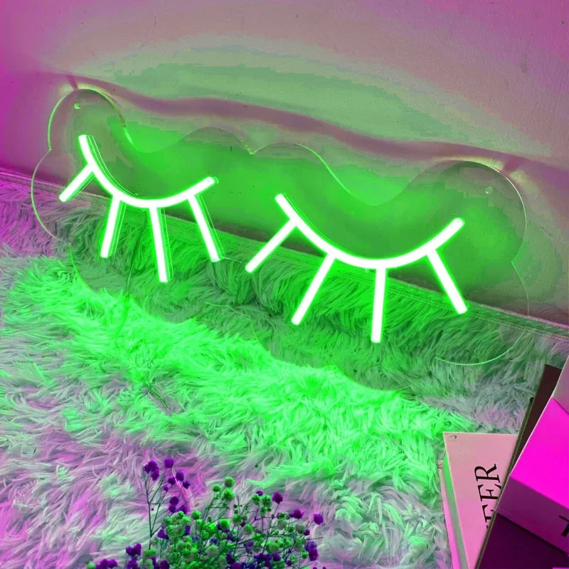 Eyelashes Neon Sign Custom Led Neon Signs
