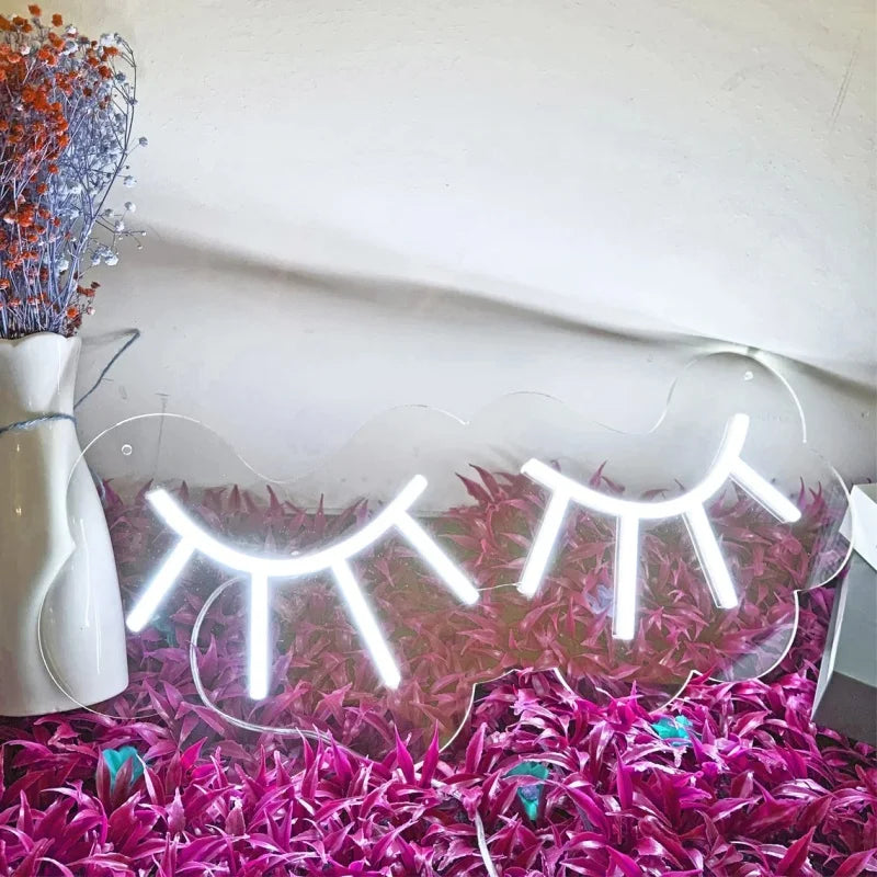 Eyelashes Neon Sign Custom Led Neon Signs
